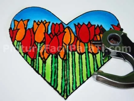 Corazón para Pintar con Tulipanes 3 | PINTURA FACIL PARA TI