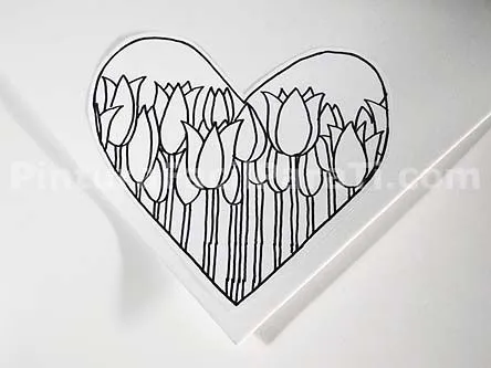 Corazón para Pintar con Tulipanes 1 | PINTURA FACIL PARA TI