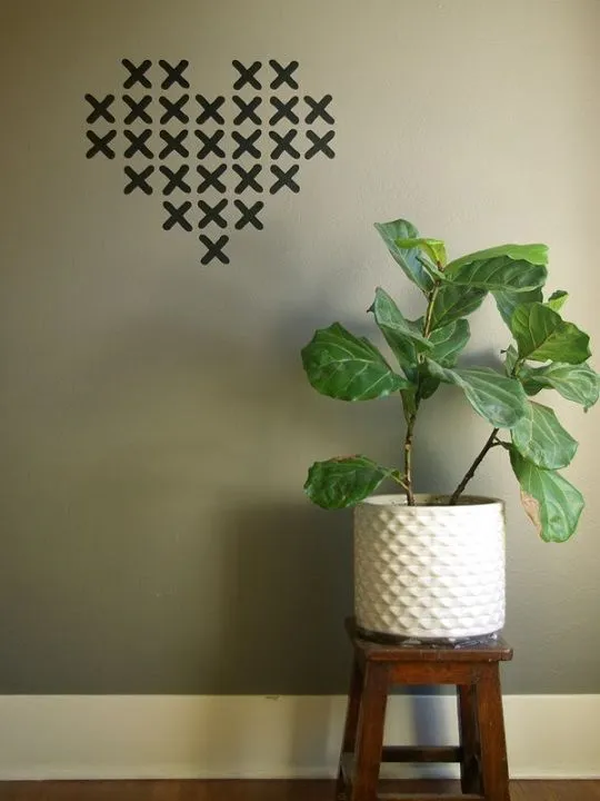 Corazón punto de cruz para nuestra pared | Decoración Hogar, Ideas ...