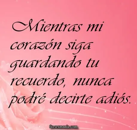 Mientras mi corazón siga guardando tu .... Frases.