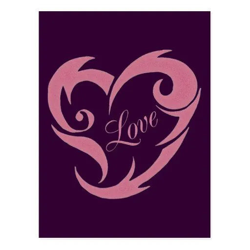 CORAZÓN TRIBAL DEL AMOR TARJETAS POSTALES | Zazzle