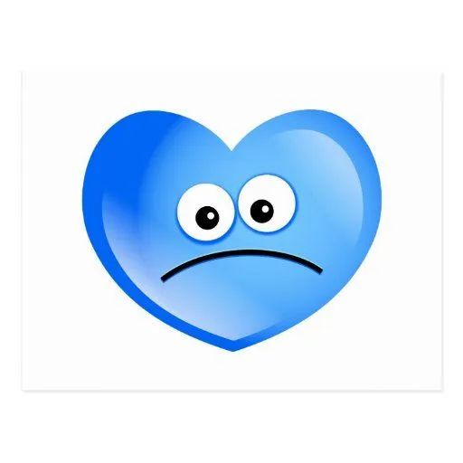 Corazón triste tarjetas postales | Zazzle