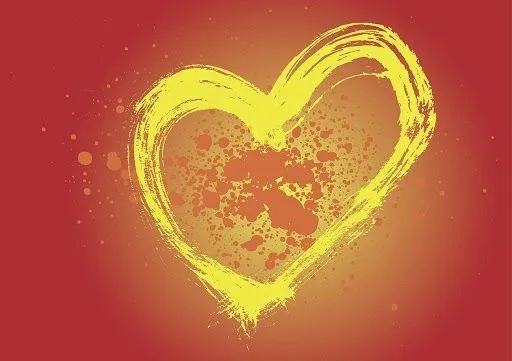 Corazones de color amarillo | Poemas y Corazones