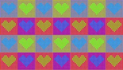 Corazones de colores.Acertijo visual | Acertijos y mas cosas