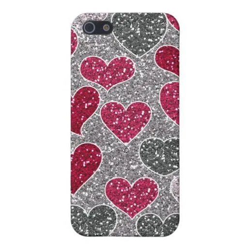 Corazones felices de Bling del amor del brillo del iPhone 5 ...