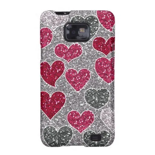 Corazones felices de Bling del amor del brillo del Samsung Galaxy ...