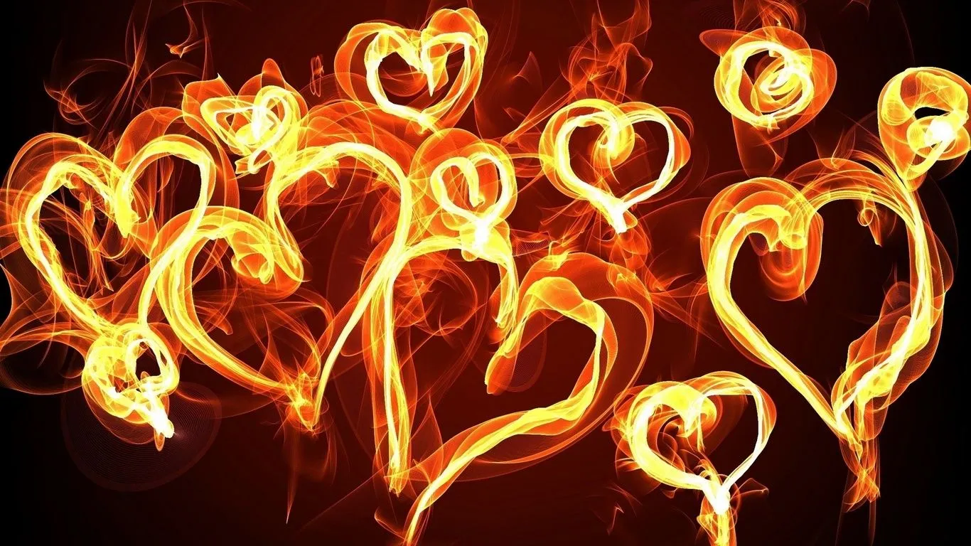  corazones de fuego, pasión, carácter, amor, foto Imágenes HD y de ...