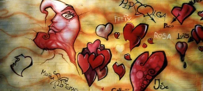 graffiti walls: Corazones Graffiti - Graffiti Love - Graffiti de Amor