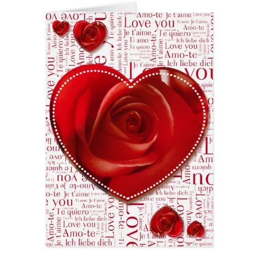 Corazones y letras - tarjeta | Zazzle