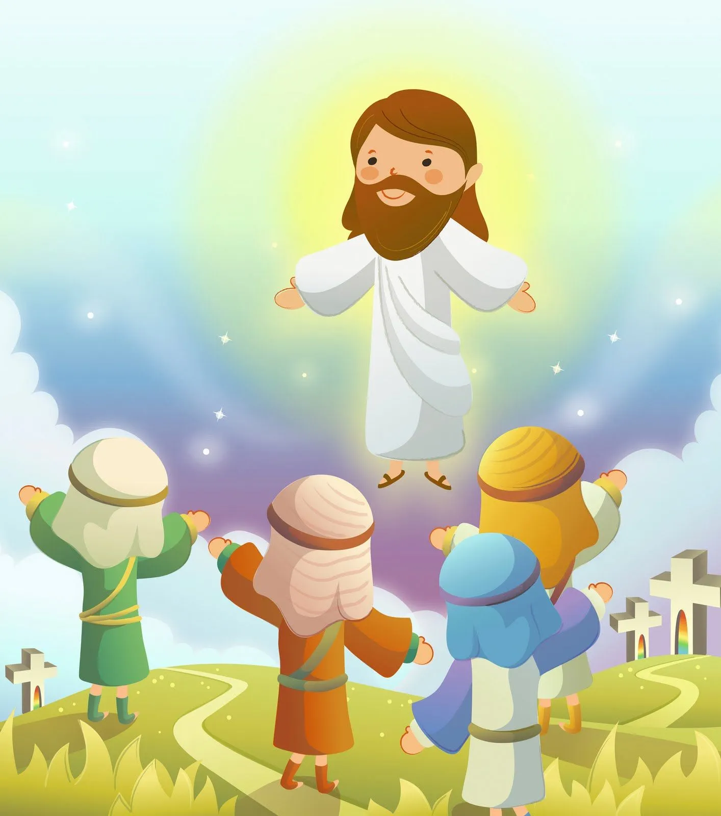 Corazones de Maria: Ilustraciones de Jesús para niños