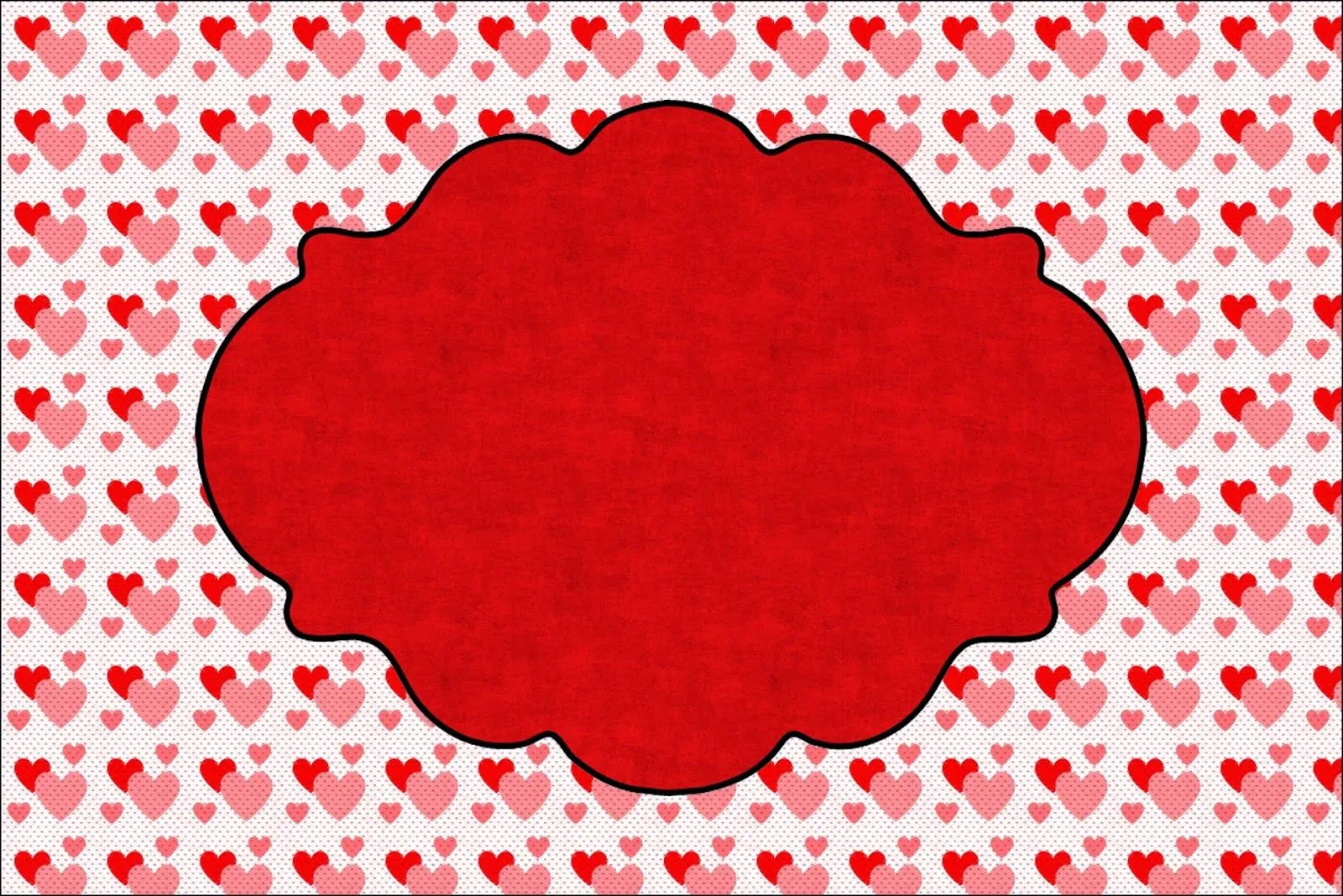 Corazones en Rojo y Rosa: Invitaciones para Imprimir Gratis ...