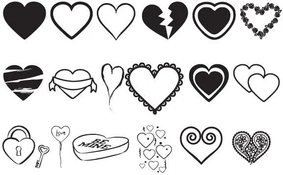 Corazones Vectores Mix Vector del corazón - vectores gratis para su ...