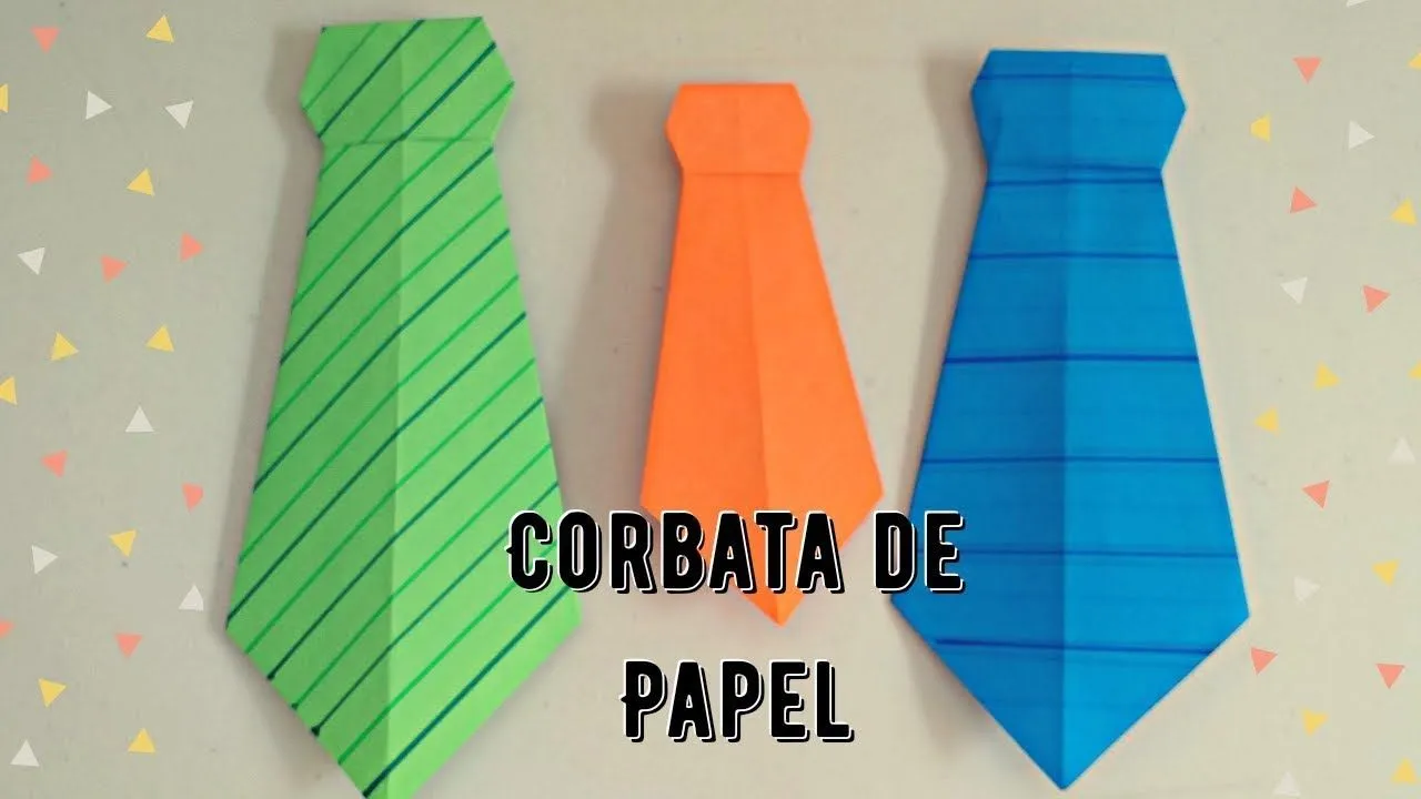 Como hacer una corbata de papel - Origami - YouTube