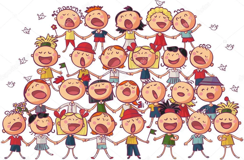 coro de niños — Vector stock © senina3d #