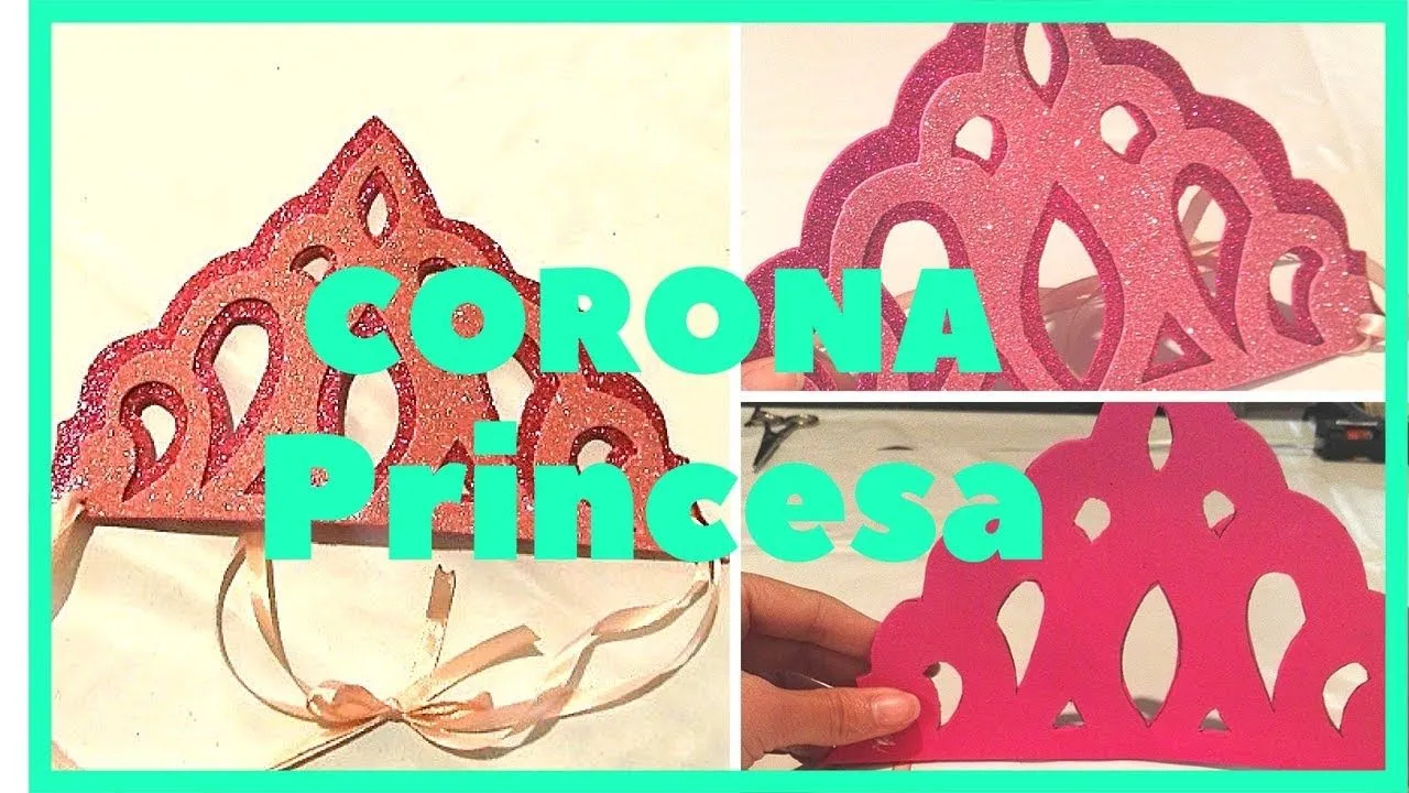 como hacer una corona de princesa para cumpleaños o tiara de princesa -  YouTube