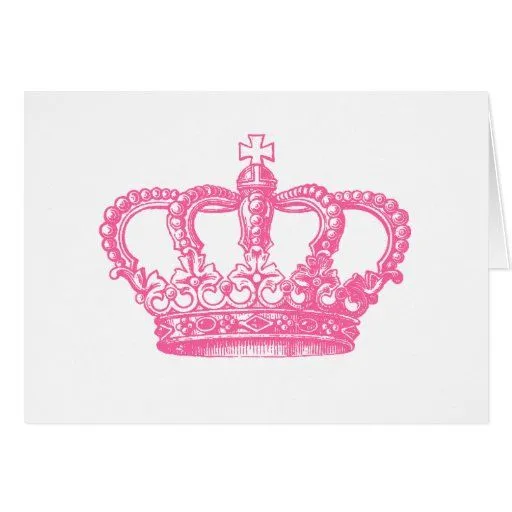 Corona rosada tarjeta de felicitación | Zazzle