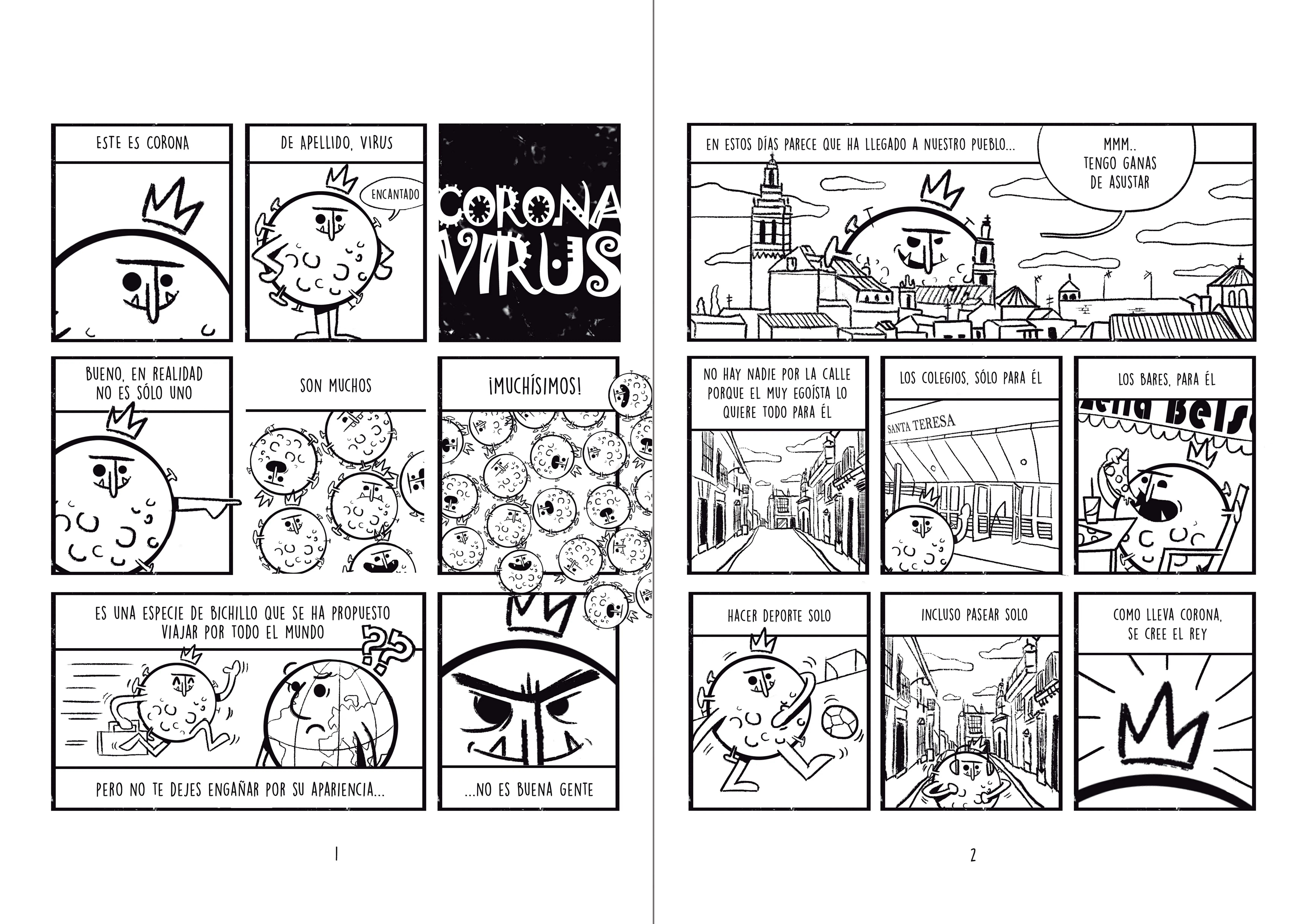 CORONA VIRUS. Una historieta para leer, reír y colorear. | Domestika