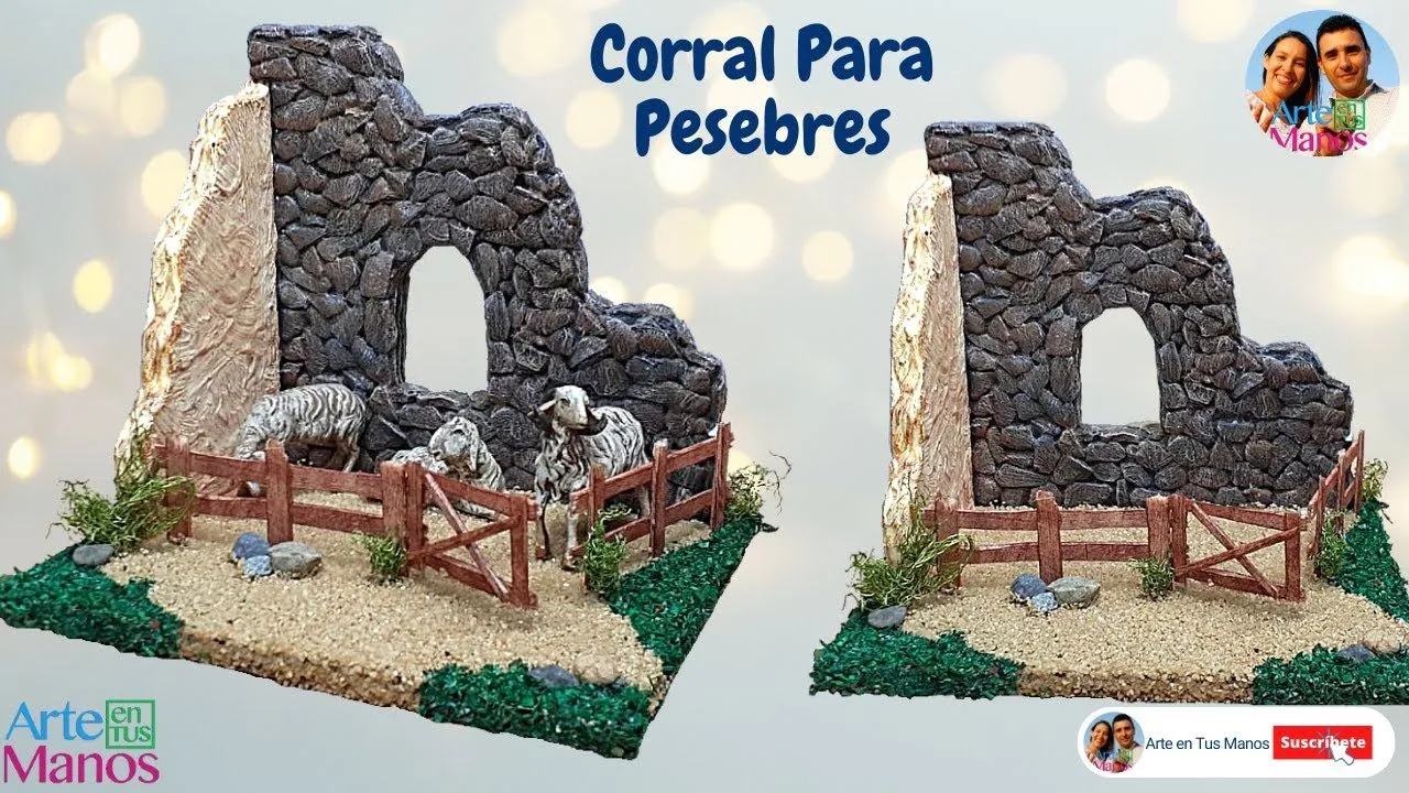 Corral para Pesebres, Belenes y Maquetas, Tutorial con Arte en Tus Manos -  Arte en Tus Manos con Lili y Sam