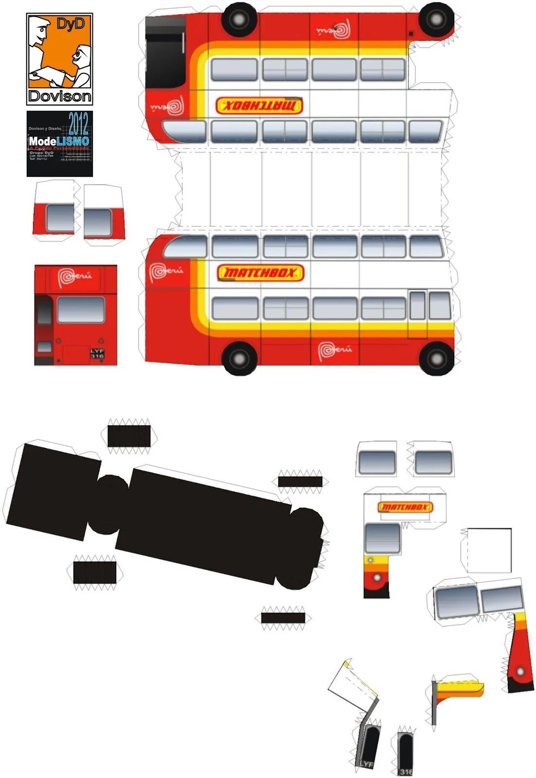 Cortesia de Modelismo Dovison una maqueta libre para armar Bus ...