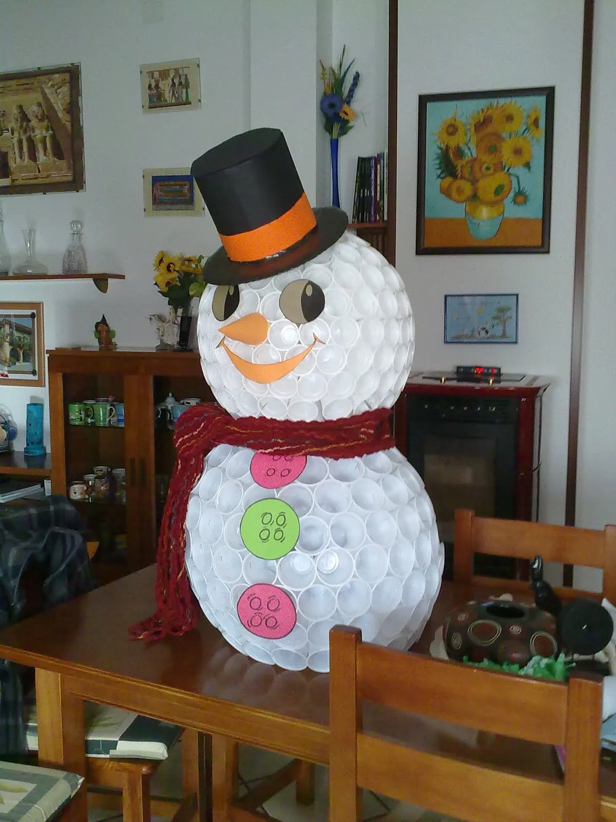 Mis cosillas de Educación Infantil : Muñeco de nieve con vasos ...