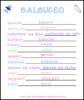 CoSqUiLLiTaS eN La PaNzA BLoGs: Balbuceo Juego de Baby shower