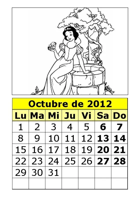 CoSqUiLLiTaS eN La PaNzA BLoGs: CALENDARIOS INFANTILES 2012| PARA ...