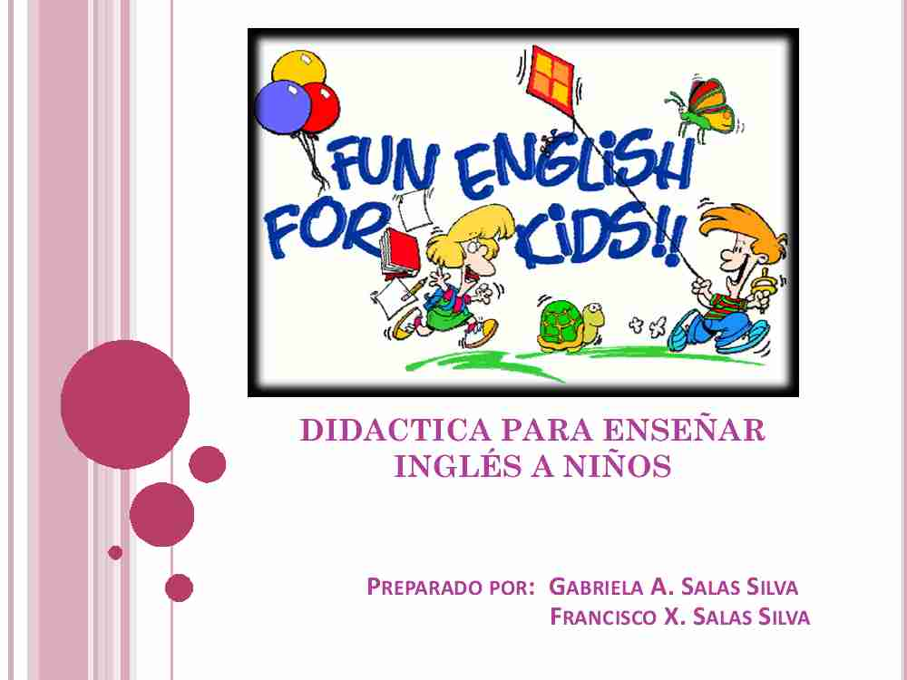 CoSqUiLLiTaS eN La PaNzA BLoGs: DIDACTICA PARA ENSEÑAR INGLÉS A NIÑOS