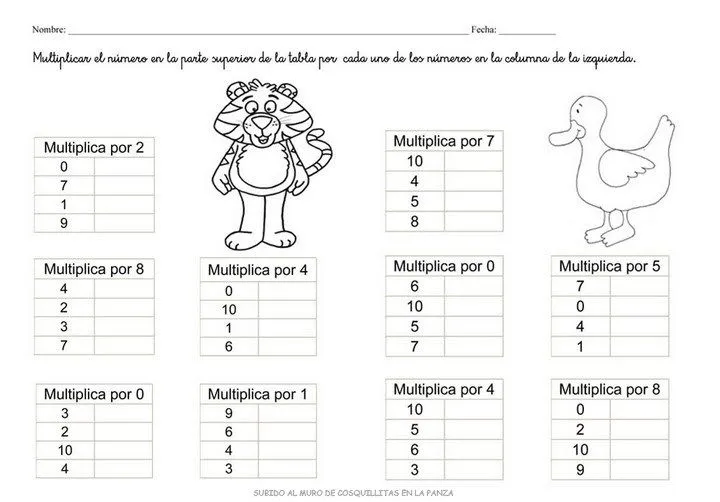 CoSqUiLLiTaS eN La PaNzA BLoGs: EJERCICIOS DE MULTIPLICACIÓN