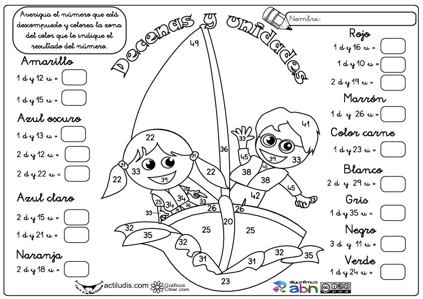 CoSqUiLLiTaS eN La PaNzA BLoGs: FICHAS PARA DESCOMPOSICIÓN DE NÚMEROS