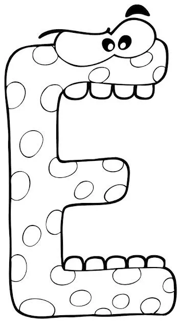 Vocales e para colorear - Imagui