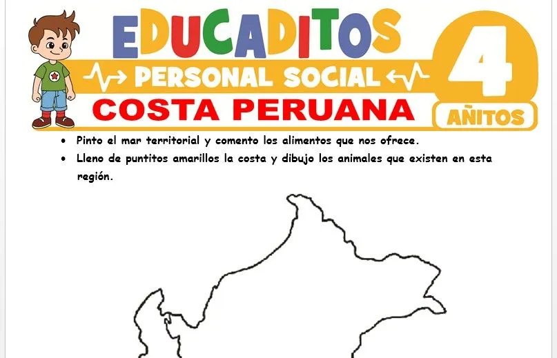 Costa Peruana para Niños de 4 Años » Educaditos.com