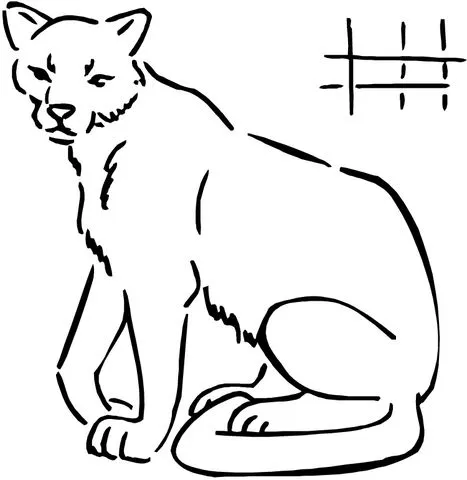 Cougar coloring page | Super Coloring