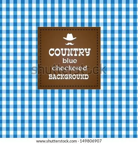 Country Blue Checkered Background. Vector Illustration ...