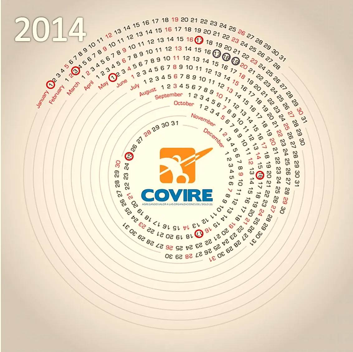 COVIRE: Calendario 2014