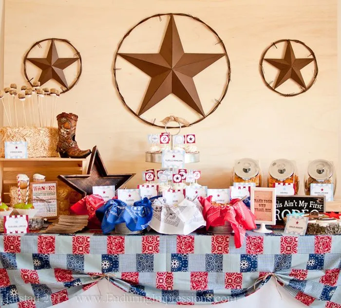 Cowboy Inspired Dessert Table Party for Kids. I like the table ...