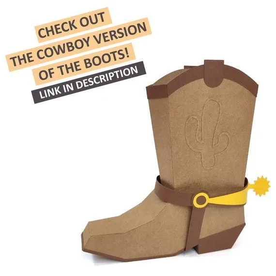 Cowgirl Boot Proyecto 3D para corte manual o corte a máquina - Etsy México