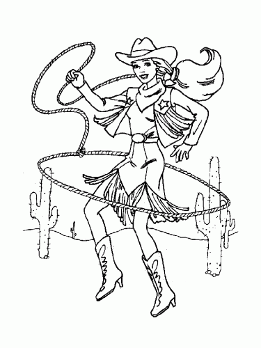 Cowgirl Coloring Pages For Kids | Download Coloring Page