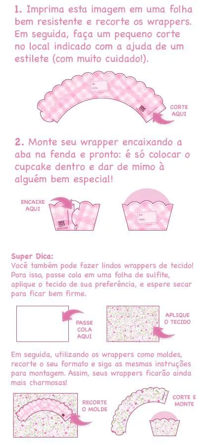 Cozinha da Janita - os sabores da vida!: Wrappers para cupcake ...