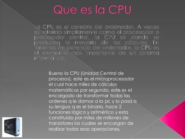 Que es la cpu