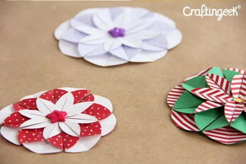 Craftingeek*: Flor Dahlia · Deco Tarjetas y Regalos