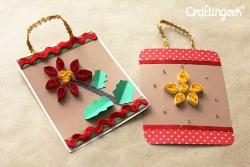 Craftingeek*: Tarjetas para navidad: Filigrana // Quilling card