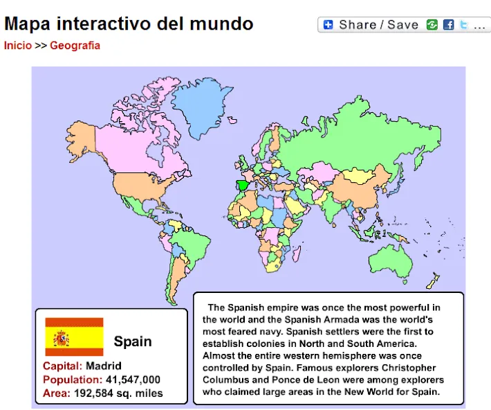 Crea y aprende con Laura: MAPAS INTERACTIVOS. Inglés y Geografía