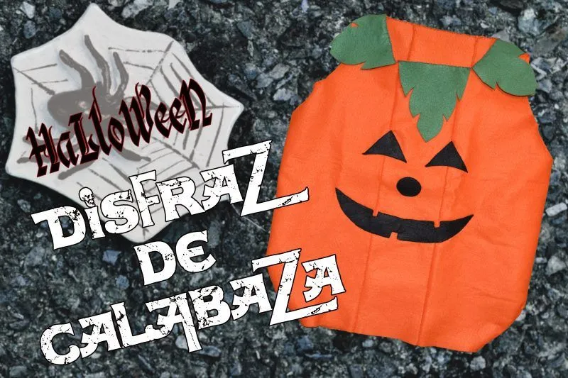 Crea tu disfraz de calabaza para Halloween de calabaza con fieltro