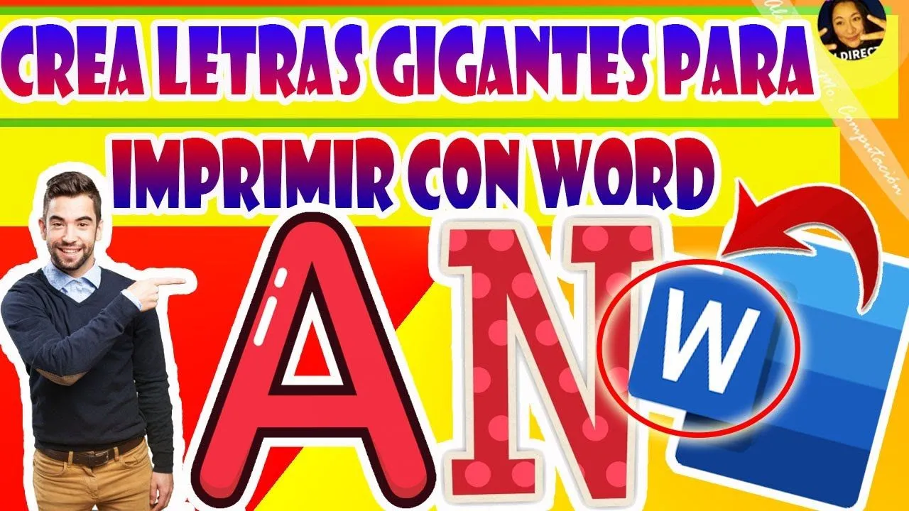 CREA LETRAS GIGANTES PARA IMPRIMIR CON WORD - YouTube