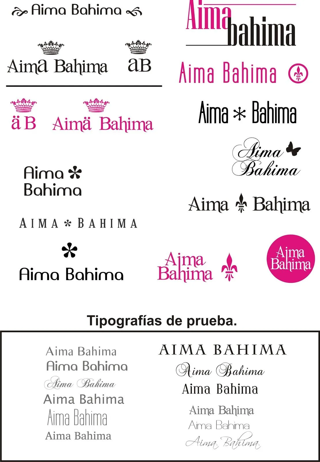 creación del logotipo para la marca de ropa "Aima Bahima ...