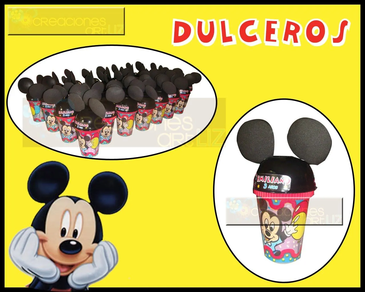 CREACIONES ARTLIZ: DULCEROS MICKEY MOUSE