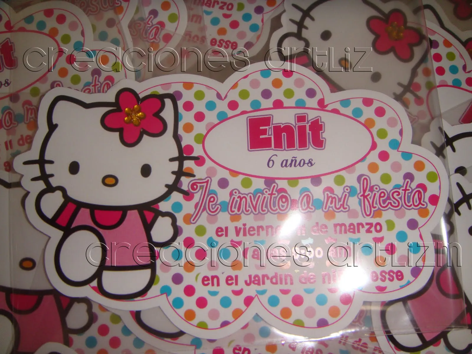 CREACIONES ARTLIZ: INVITACIONES HELLO KITTY