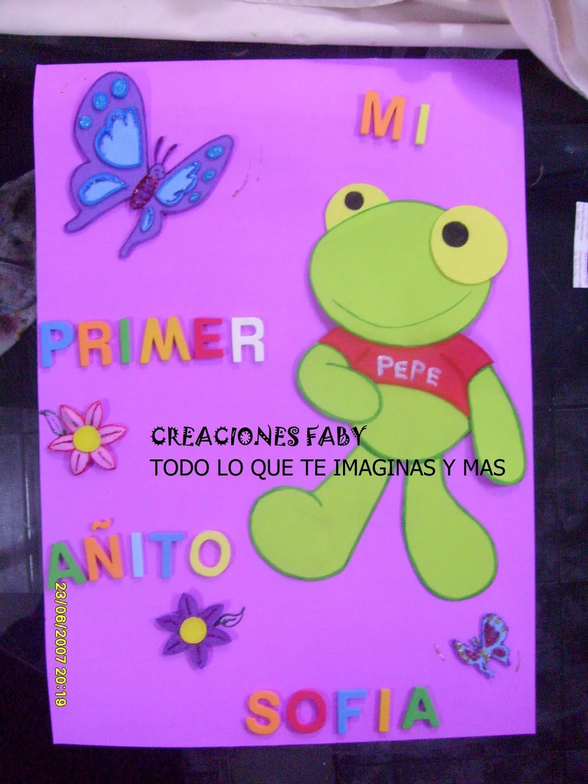 CREACIONES FABY: CARTELES PARA CUMPLEAÑOS INFANTILES EN GOMA EVA