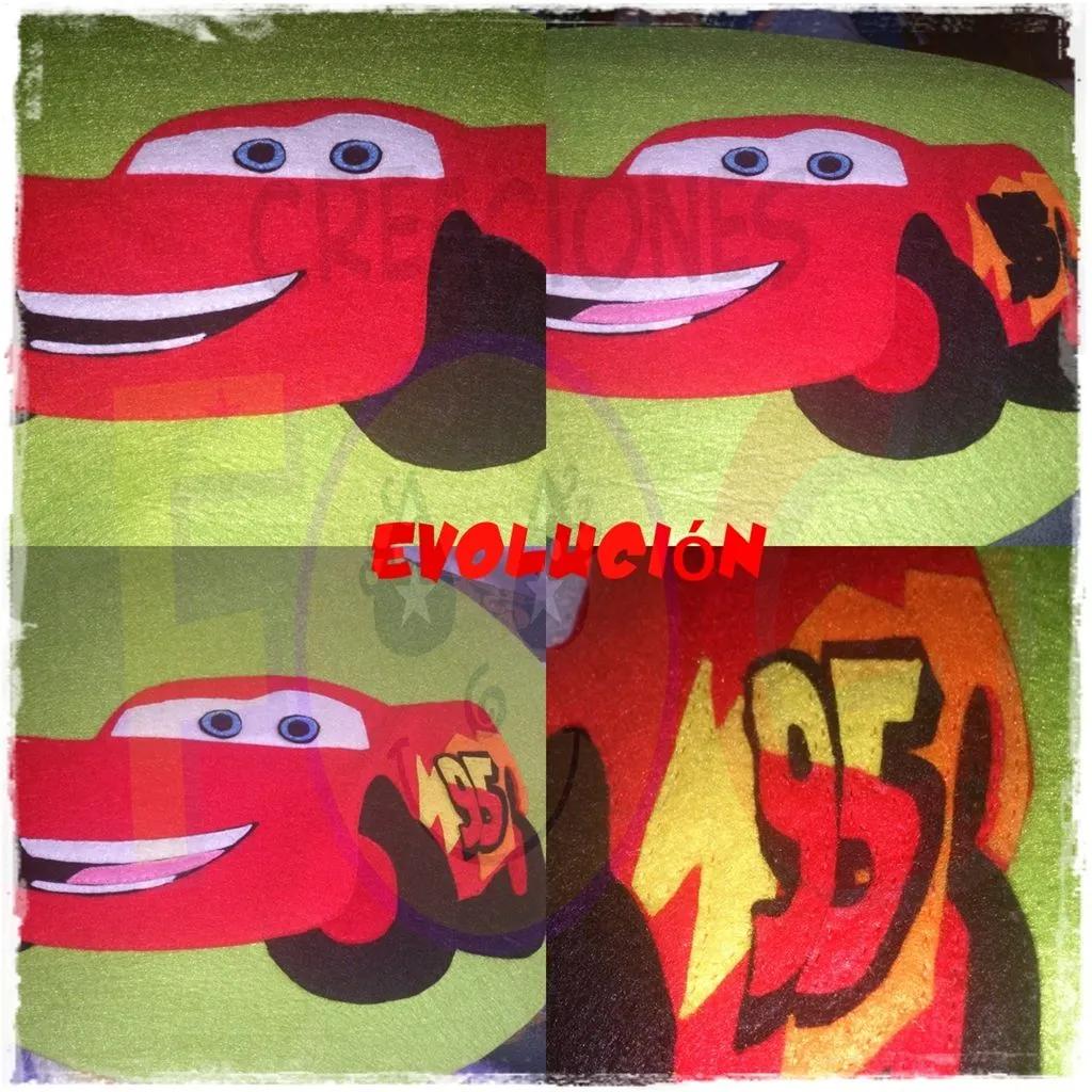 creaciones FOG: cojín Rayo McQueen