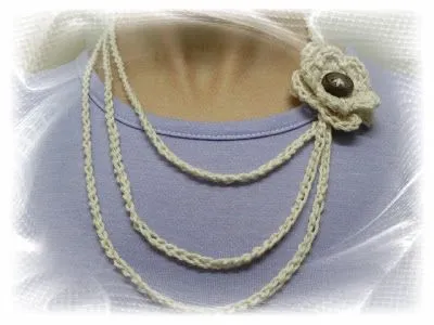 Creaciones de Hadas: Collar tejido al crochet.